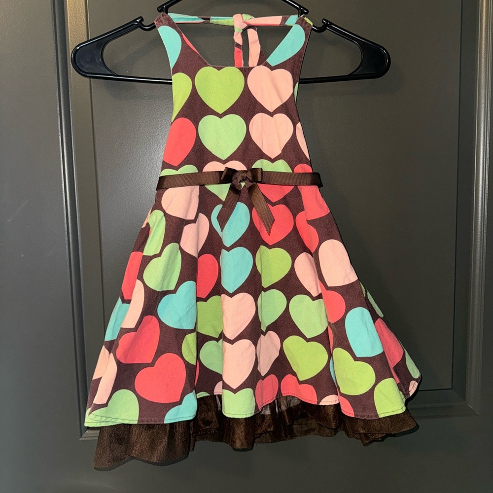 Rare Editions Halter Heart Dress‎ Girls XS (4/5) no size tag